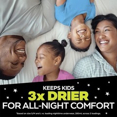 Boys Bedwetting Nighttime Underwear, Size S/M (38-70 lbs), 88 Count, Overnigh…