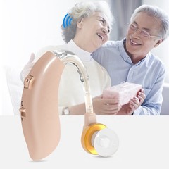 Hearing Amplifier, Single Ear LR44H Battery Powered BTE Device for Seniors