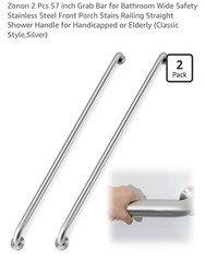 2 Pcs 57 inch Grab Bar for Bathroom Wide Stainless Steel Porch Stairs Shower