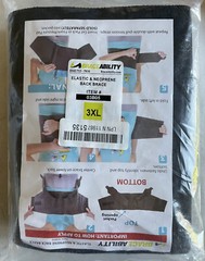 BraceAbility Plus Size Elastic & Neoprene Compression Back Brace Size 3XL