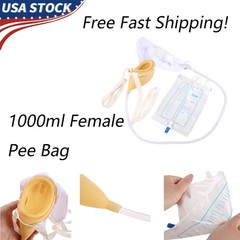 1000ml Portable Wearable Urinal Urine Bag Collector Incontinent Aid for Female