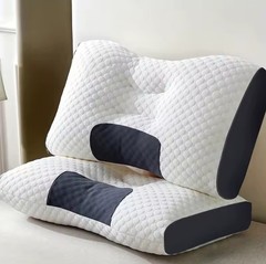 2PC Cervical Neck Pillow Set Ergonomic Orthopedic Contour Memory Foam Support Si