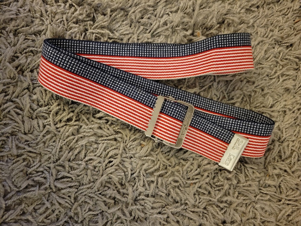 SKIL-CARE Gait Belt American Flag pattern 2″ x 60″ Made in USA EXCELLENT 🇺🇸