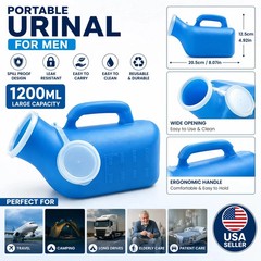 1PCS 1200ML Portable Urinal for Men Spill Proof Urine Bottle Leak Resistant