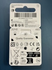 Power One p675 Size Hearing aid batteries Zinc air Mercury free (Varta)
