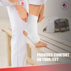 Ankle Support Foot Sleeve Open Heel, Light Elastic & Breathable Knitted Fabric