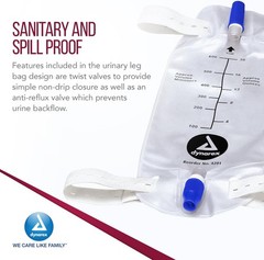 Discreet Urinary Leg Bag with Non-Drip Closure – Box of 12, 600ml Capacity