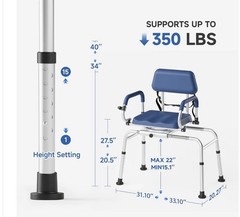 Loyoda Swivel and Glide Bath Chair – Seniors and Those With Limited Mobility.