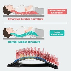 Multi-Level Back Stretcher Lumbar Support Device Pain Spine Relief & Posture Aid