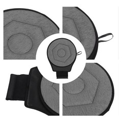 360° Rotating Round Car Cushion Elderly Seats Cushion Comfortable Grey New