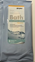 RinseFree Bath Wipe Impreva Bath Soft Pack Unscented 50 Packets 5 Count By Sage