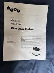 17″x17″ Ride Designs Java Seat Cushion Black Removable Cover Contoured