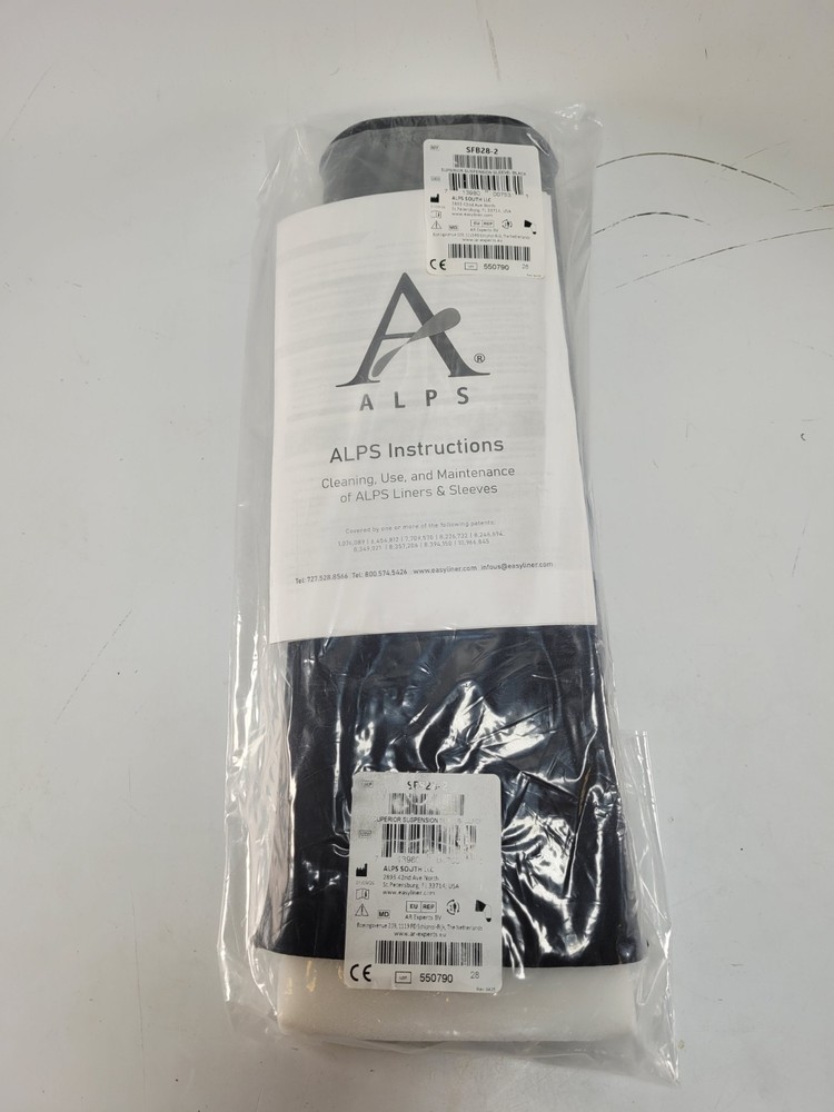 ALPS SFB28-2 Superior Suspension Sleeve Black Size 28 Prosthetic Liner