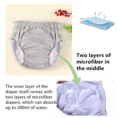 LAROTSUBA Reusable Adult Diaper Green XL
