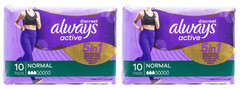20 x ALWAYS ACTIVE PADS DISCREET 5 IN 1 NORMAL BRAND NEW (2 x PK10)