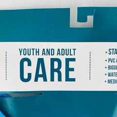 Unisex Youth & Adult Adaptive Bib Teal Blue Standard Shape Adjustable Waterproof