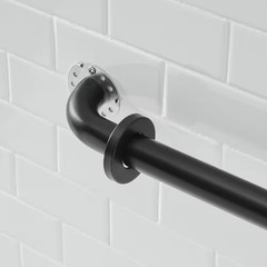 18 In. X 1-1/2 In. Concealed Screw ADA Compliant Grab Bar in Matte Black