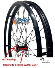 24″ (540) 36 Spoke Wheelchair Wheel With Aluminum Pushrim With Tire Options