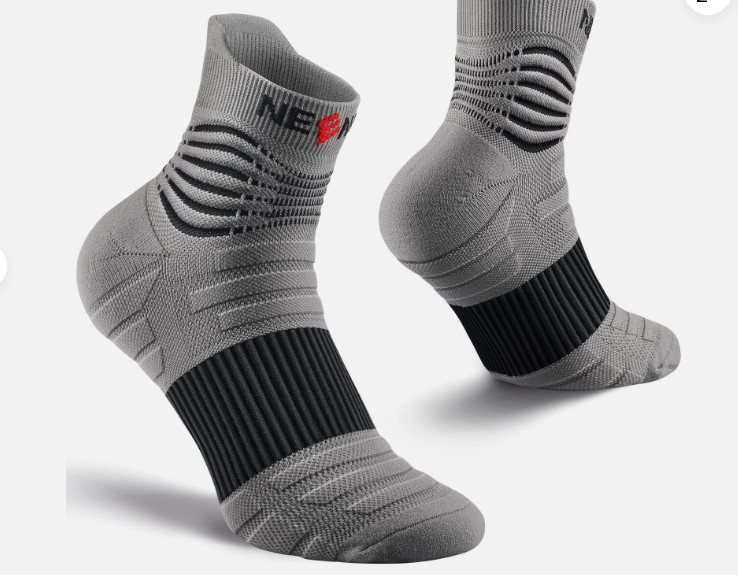 NEENCA Medical Compression Socks for Women & Men Medium, Gray Black