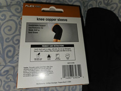 Copper Knee Sleeve Size Large Flex Aid 2 Supports For Left Or Right Knee