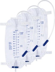10pcs 1000ml Sterile Urinary Drainage Bags Anti-Reflux Valve & Straps Men Women