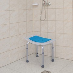 Adjustable Shower/Bath Stool w/ Handles Non-Slip 15.25-20.5″