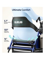 NEW Bluelog Rollator Walker With Seat Blue Color 350 Lb Model FST912