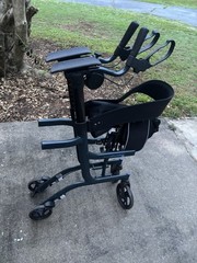 Blue Upright Walker For Seniors. Used Once. Comes With Tote bag.