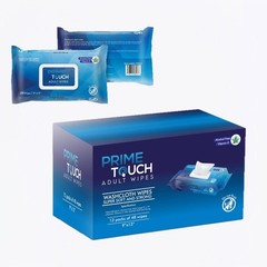 Adult Wet Wipes Extra Large 9″ x 13″ Soft Washcloths 12 Pack (Not-Flushable)