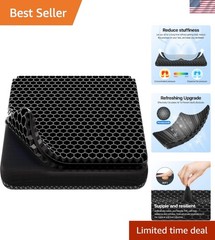 Super Soft Honeycomb Gel Seat Cushion – Durable, Machine Washable, 18.9″x17.7″