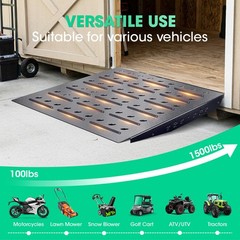 29″x 48″ Shed Ramps Black Loading Ramp 2PCS Ramps 1800LB Alloy Loading Dock Ramp