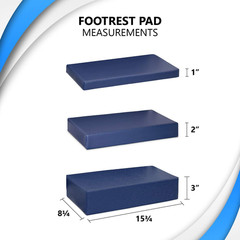 Wheelchair Foot Rest Extender Elevating Pad Leg Cushion Protector, 16 to 20 Inch