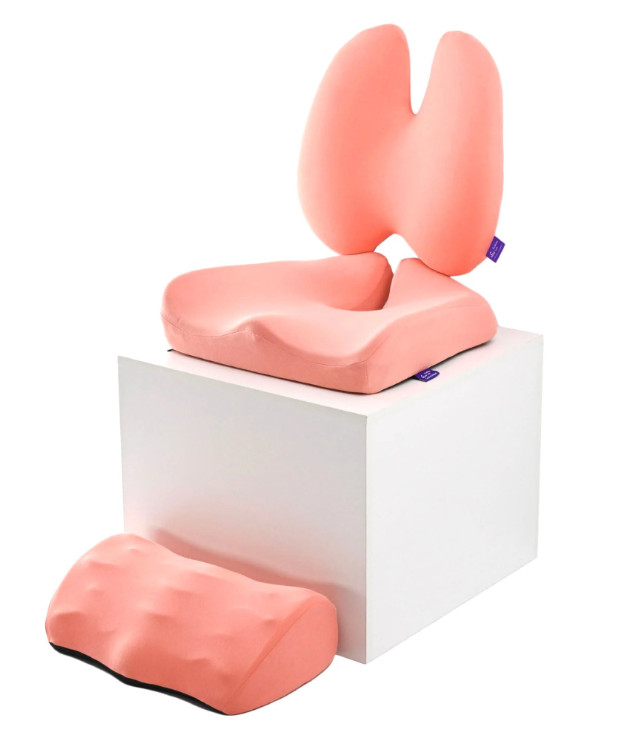 CUSHION LAB Ultimate Sitting Comfort Bundle – Open Box – Coral – Size Large Seat