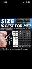 Koprez ORANGE UNISEZ Knee Brace Large compression sleeve pain relief sports