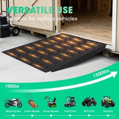 36″ x 24″ Shed Ramp Black Loading Ramp 900LB Loading Dock Ramp for Garages Barns