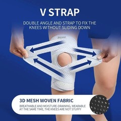 Knee Brace Compression Sleeve Joint Support Open Patella Stabilizer Wrap New
