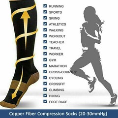 1-100Pair Compression Socks Pain Relief Calf Leg Foot Support Stocking S-XXL LOT