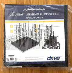 Drive Medical Gel Wheelchair Cushion 18 x 18 x2″ Gel-U-Seat Lite General Use New