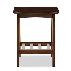 Baxton Studio Sacramento Mid-Century Modern Scandinavian Style End Table Dark
