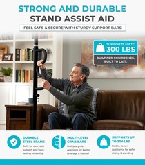Stander Wonder Pole Plus Rotating Double Grab Bar Tension Mounted Floor to