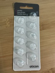 LOT OF 10 Packs Oticon miniFit 8mm BASE DOUBLE Domes For Hearing Aids 100 TOTAL!