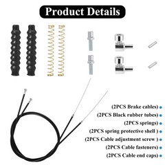 Wheelchair Brake Cable 41in 2 Pack Rollator Replacement