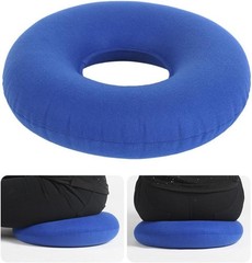 Inflatable Seat Cushion Blue Round Sciatic Nerve Support Pillow