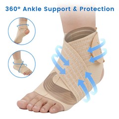 Support Ankle Compression Sleeve Adjustable for Achilles Tendonitis and Plantar