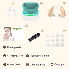 Digital Hearing Aids Noise Reduction Rechargeable With UV Sterilization Case