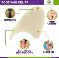 Mars Wellness Full Foam Toe Separators – Toe Spacers For Corn, Blisters Relief –