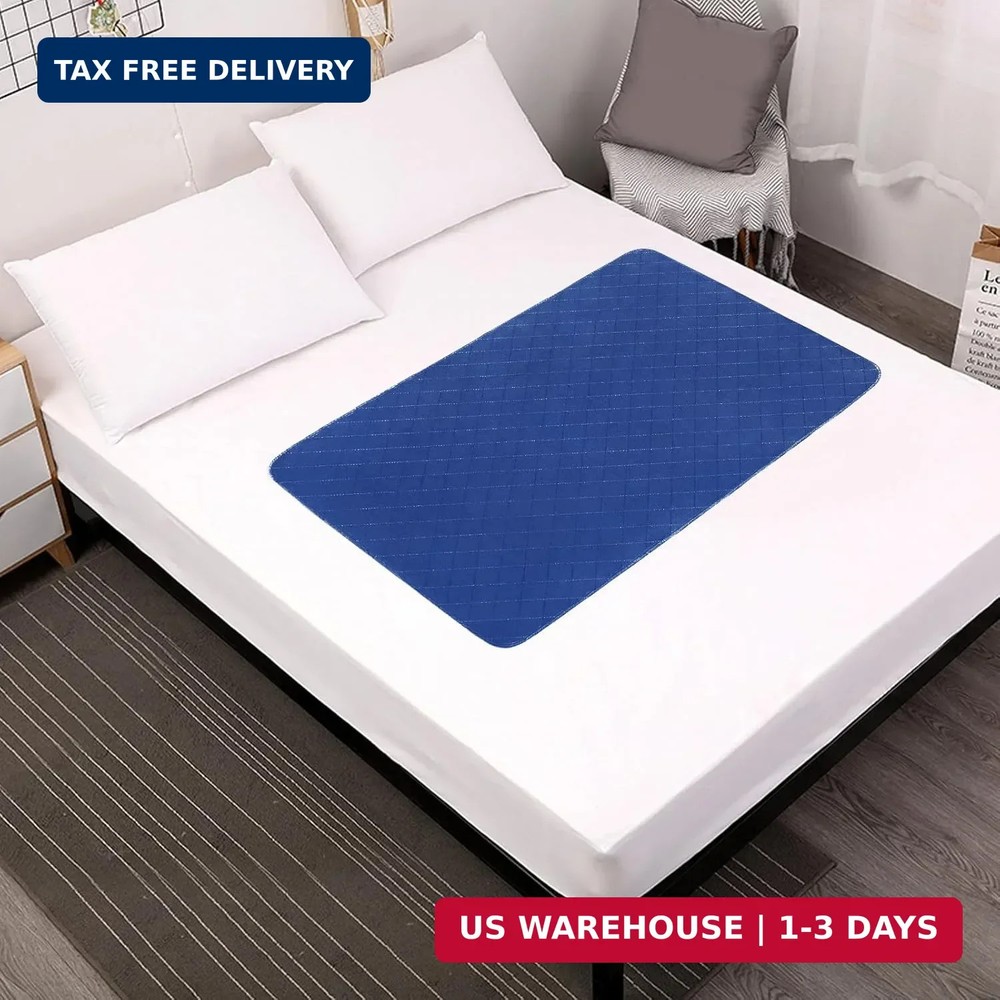Waterproof Mattress Pad 34″x52″, Incontinence Bed Pads Washable, Slip Resistant