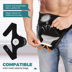 Ostomy Belt Black – Stealth Colostomy Belt for Ostomy Bag, Ostomy Wrap, Ostom…