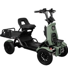500W All Terrain 4 Wheel Mobility Scooter 48V Hill Assist Safety Lights – Green