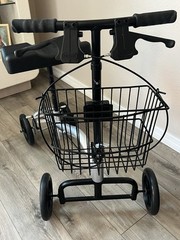 Nova Knee Scooter TKW-12 Adjustable Steerable Black w/Basket 300 lb capacity